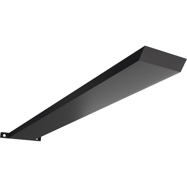 Ekena Millwork 2 1/2"W x 20"D Countertop Island Steel Heavy Duty Bracket w/ Flange, Powder Coated Black BKTM02X20IBPBL - main